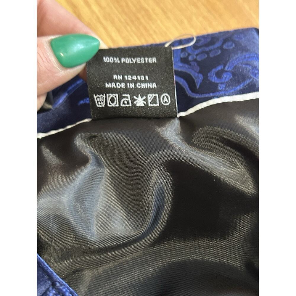 True Corset Playgirl Royal Blue Brocade Pencil Skirt Coquette Bodycon Women’s L - Picture 8 of 9